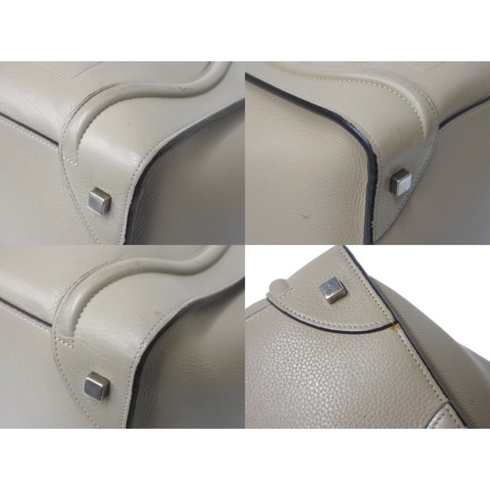 Celine Luggage Mini Shopper Tote Bag Leather Beige - Picture 6 of 8